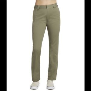 NWT!Dickies Junior olive color straight work pants